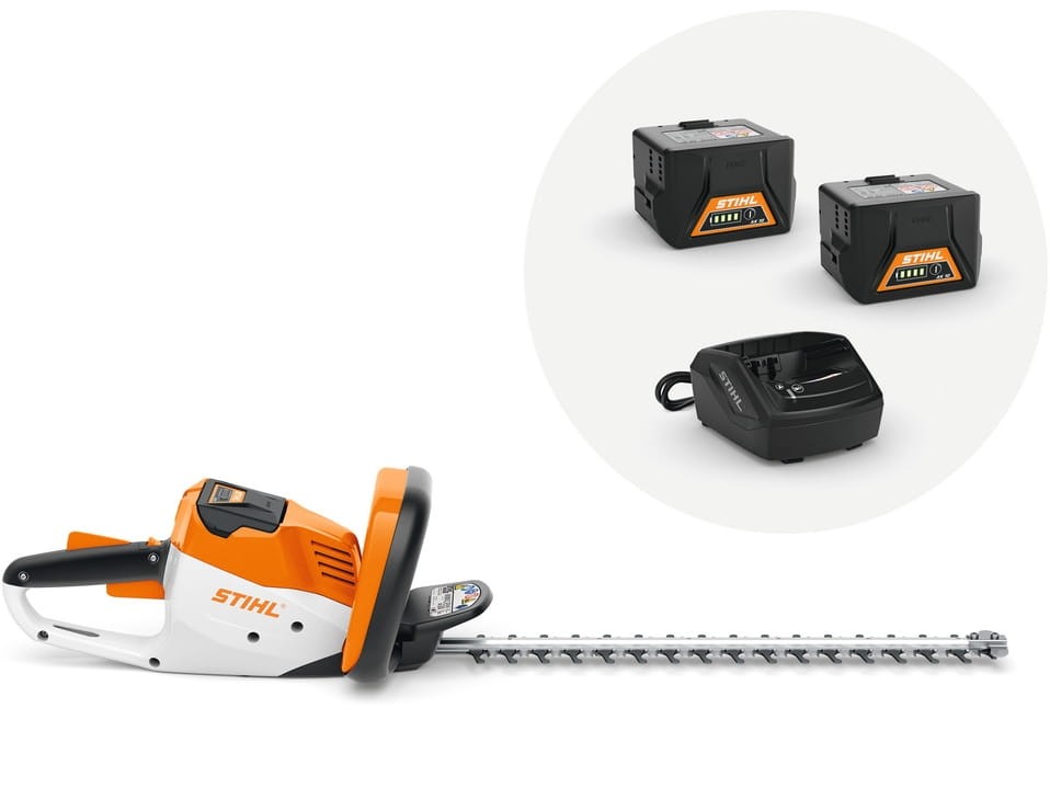 Nożyce akumulatorowe Stihl HSA 56 450 mm 18" z 2 x AK 10 i AL 101 zastąpione HSA 50.1