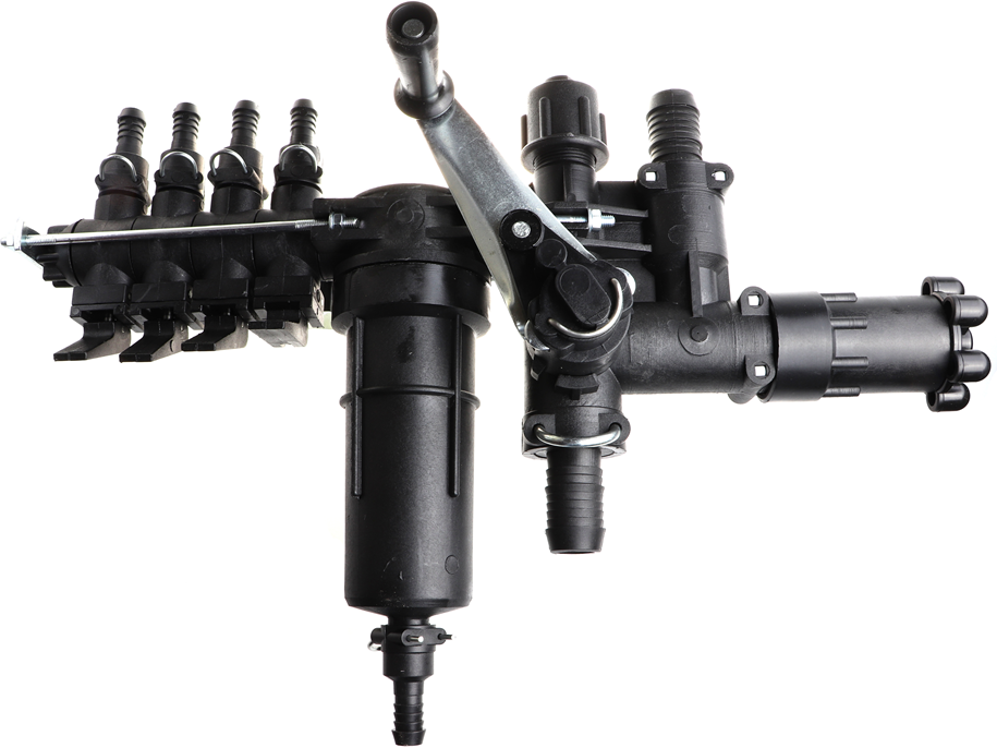 Zawór sterujący sadowniczy typu Pilmet 4 sekcje z filtrem