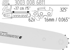 Prowadnica Stihl Rollomatic E 325x1,6x62 37 cm 15" 11 zębów