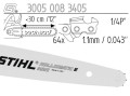 Prowadnica Stihl Rollmatic E 1/4x1,1x64 30 cm 12" 8 zębów
