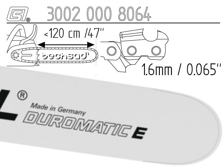 Prowadnica Stihl Duromatic E x1,6x138 47" 120 cm