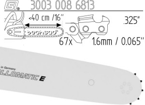 Prowadnica Stihl Rollmatic E 325x1,6x67 40 cm 16" 11 zębów