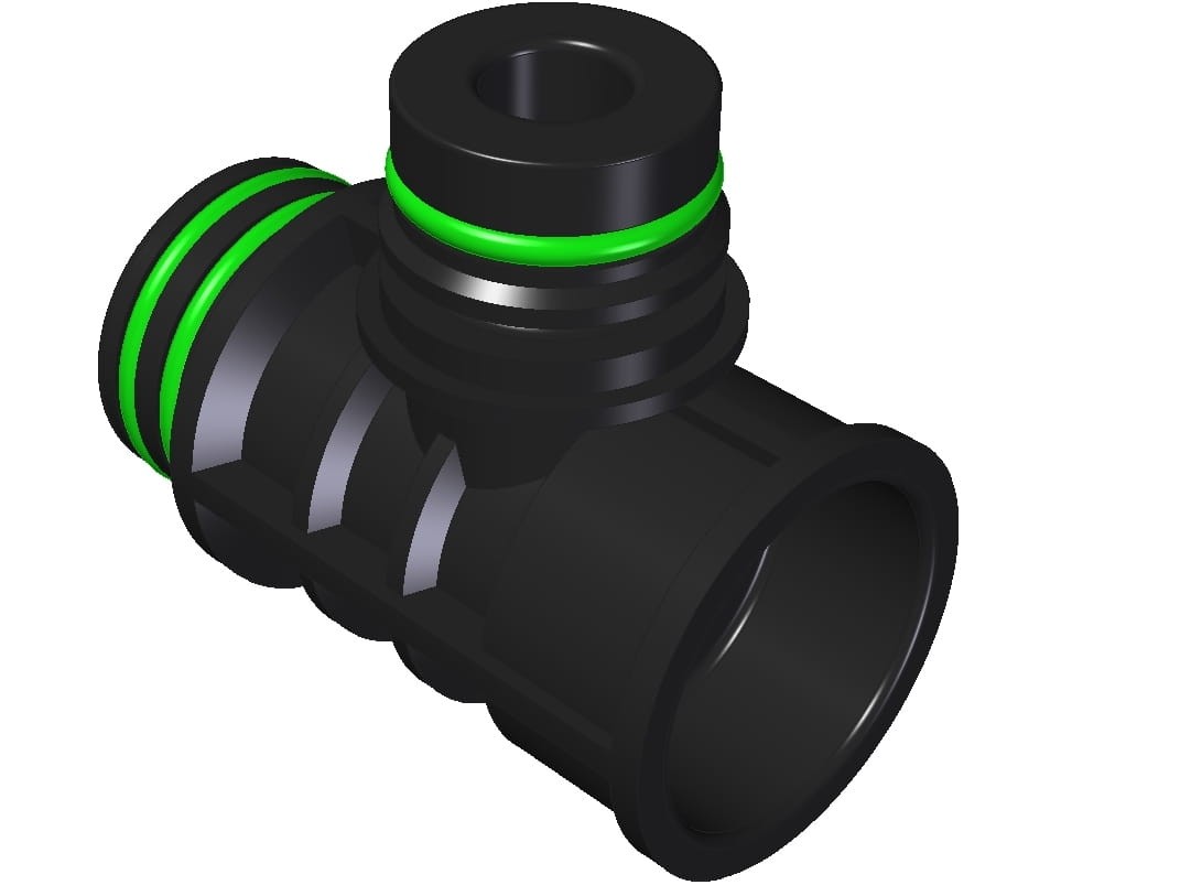 Gniazdo pośrednie plastikowe sekcji elektrozaworu Arag 463