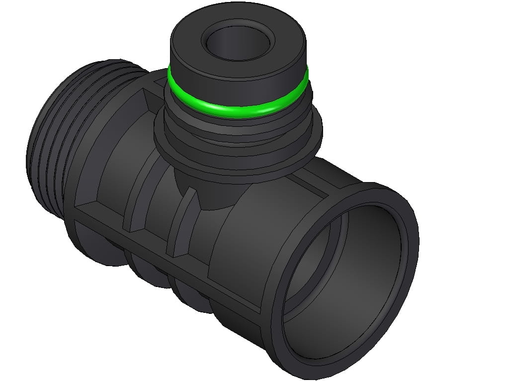 Gniazdo przelewowe D12, 1"