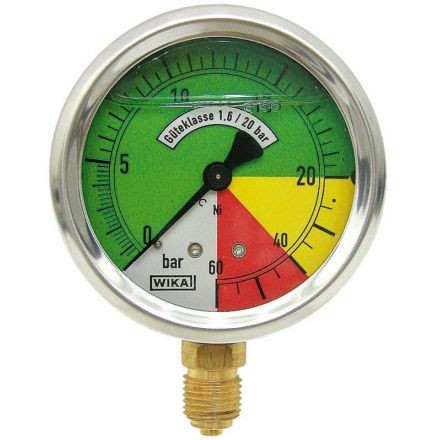 Manometr logarytmiczny Wika D63 G 1/4" 0/20/60