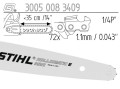 Prowadnica Stihl Rollmatic E 1/4x1,1x72 35 cm 14" 8 zębów
