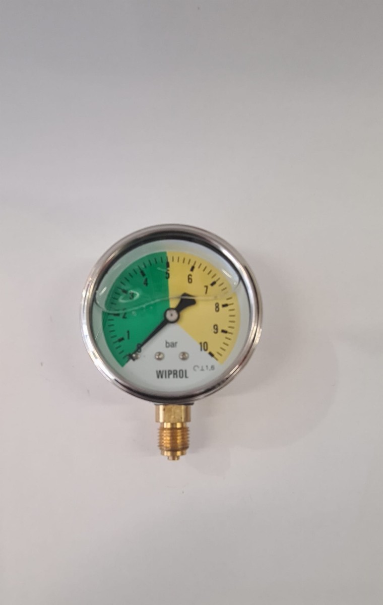 Manometr D63 0-10 G 1/4" glicerynowy inox MN052