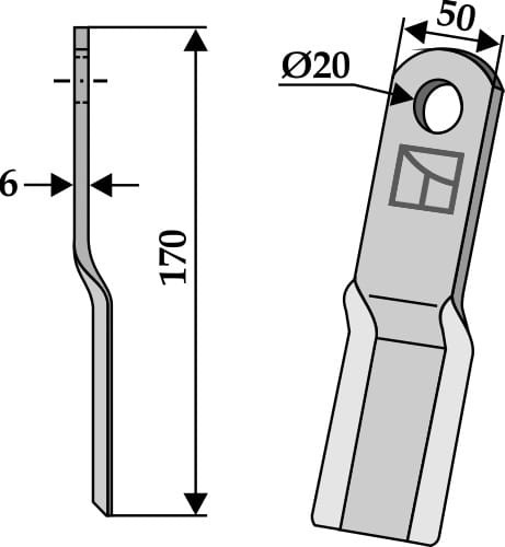 Nóż kosiarki Humus