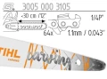 Prowadnica Stihl Carving 1/4x1,1x64 30 cm 12"