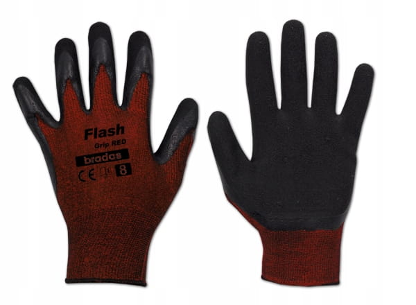 Rękawice ochronne FLASH GRIP RED LATEKS R 11 
