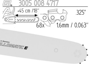 Prowadnica Stihl Rollomatic E 325x1,6x68 45 cm 18" 11 zębów