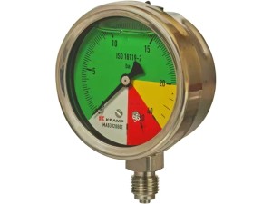 Manometr Ø63 mm 0-20-40-60 bar przyłącze dolne 1/4" ET