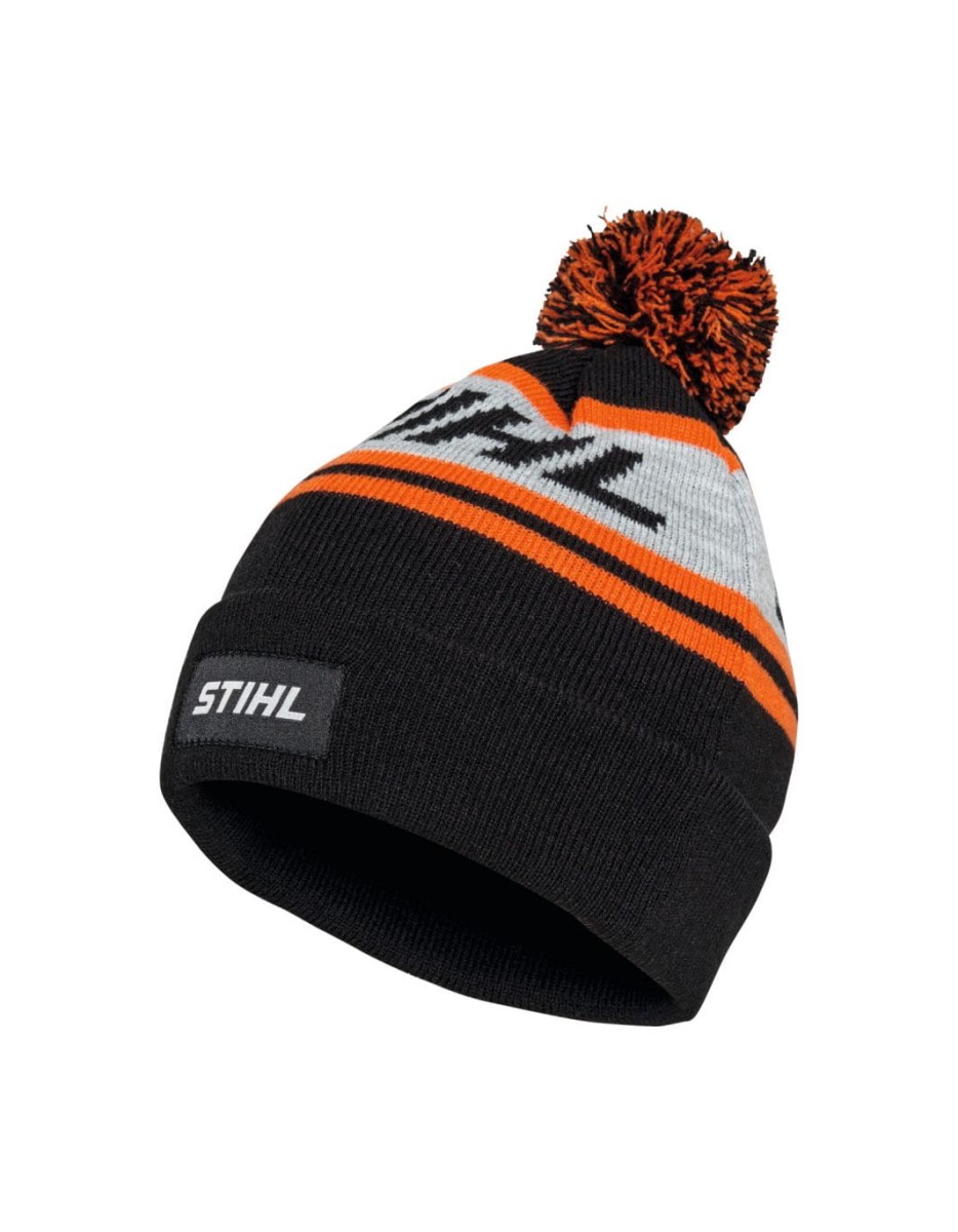 Czapka zimowa Stihl Pompon 24 czarny/pomarańczowy/szary