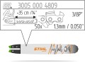 Prowadnica Stihl Light 04 3/8x1,3x50 35 cm 14" 9 zębów Timbersports Edition