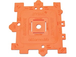 Przymiar kontrolny łańcucha, prowadnicy, zębatki i pilnika
