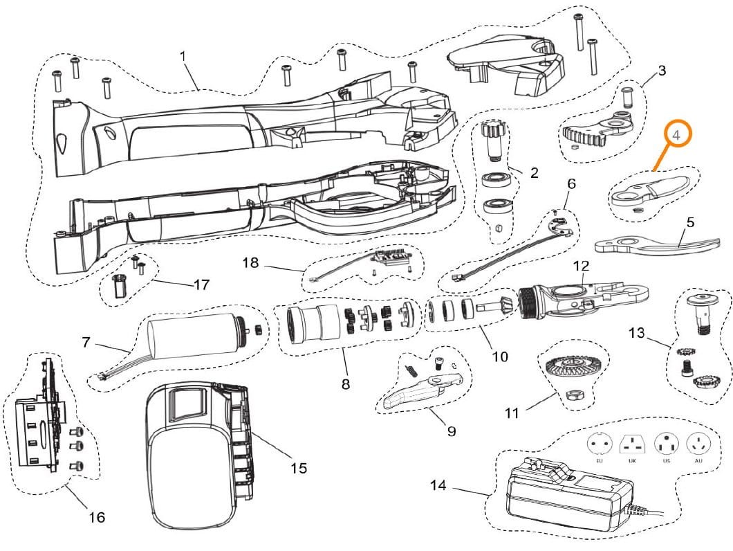 Ostrze sekatora elektrycznego Bahco BCL25IB BCL2504 