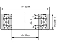 Łożysko 3206 2RS NACHI 5206-2NS 