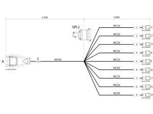 Kabel panelu strującego Arag 7 sekcyjny polowy 3 m