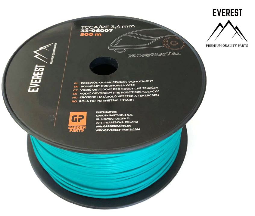 Przewód ograniczający do robota wzmocniony TCCA/PE 3,4 mm 500 m EVEREST