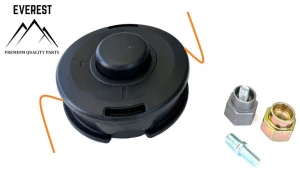 Głowica żyłkowa PÓŁAUTOMATYCZNA 109mm 10x1.25Z EVEREST w zestawie dodatkowe adaptery: 8x1.25M (EMAK), 8x1.25M, 10x1.0Z (STIHL)