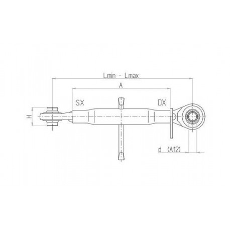 Łącznik centralny kat. 2 27x3 550-780MM BASIC (MF3 3512, MF255 )