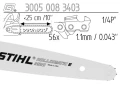 Prowadnica Stihl Rollmatic E 1/4x1,1x56 25 cm 10" 8 zębów