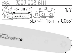 Prowadnica Stihl Rollmatic E 3/8x1,6x56 37 cm 15" 10 zębów