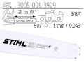 Prowadnica Stihl Rollmatic E Mini 3/8x1,1x50 35 cm 14" 7 zębów