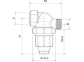 Filtr ciśnieniowy GW 1/2" GZ 1/2" 42 l/min 50 bar mosiężny