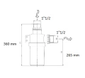 Filtr ssawny biały M125 280 mm 46 mesh krótki Agrola