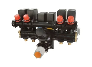 Elektrozawór opryskiwacza sadowniczego Arag 881 4 sekcje 40 bar z filtrem
