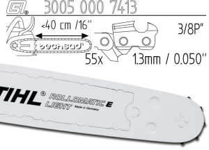 Prowadnica Stihl Rollomatic E Light 3/8x1,3x55 40 cm 16" 9 zębów