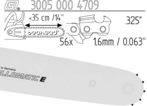 Prowadnica Stihl Rollomatic E 325x1,6x56 35 cm 14" 11 zębów