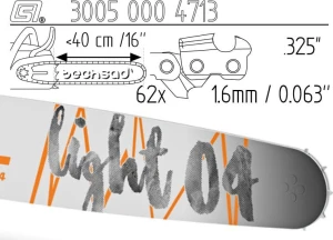 Prowadnica STIHL Light 04 0.325" 1,6 mm 40 cm / 16" 62 ogniw 11 zębów