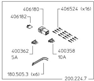 Kostka łącząca panel M200 2+2