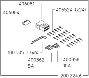 Kostka łącząca panel M200 4+2 