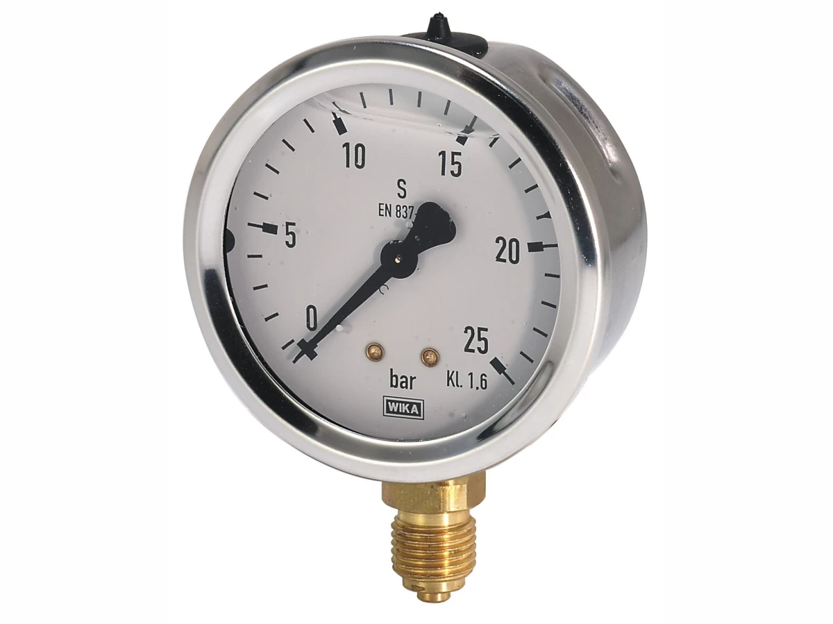 Manometr M63 0-25 biały glicerynowy 1/4" biały INOX 9022015
