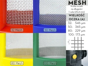 Wkład filtra D52X210 50 mesh niebieski