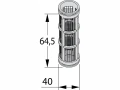 Wkład filtra liniowego mosiężnego D40x64,5 40 mesh INOX
