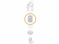 Wkład filtra liniowego mosiężnego D40x64,5 40 mesh INOX