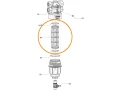 Wkład filtra ciśnieniowego Arag 345 Ø50X150 32 MESH czerwony