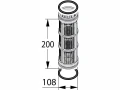 Wkład filtra ssawnego D108X200 32 mesh czerwony