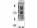Wkład filtra ciśnieniowego mosiężnego D40X125 30 mesh INOX 
