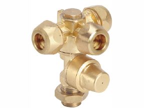 Oprawa rozpylaczy 3-pozycyjna GW 1/4" 3 x Ø18