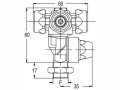 Oprawa rozpylaczy 3-pozycyjna GW 1/4" 3 x Ø18