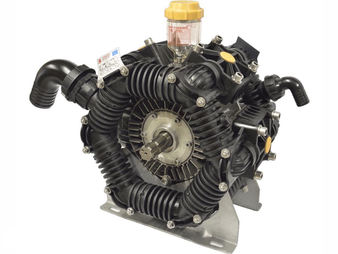 Pompa Bertolini Poly 2300 VD 300 l/min 15 bar 6 głowic Duramax wał 1"3/8