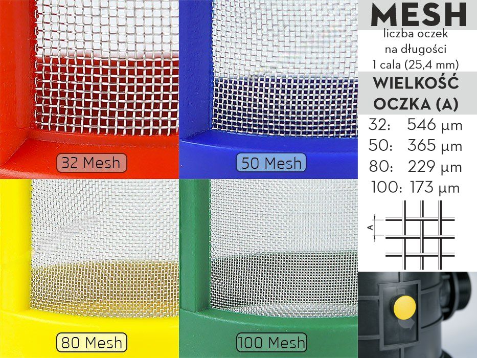 Wkład filtra D38x88 liniowego zielony 100 Mesh