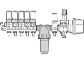 Filtr samoczyszczący elektrozaworu Arag serii 871, 863, 864 80 MESH 